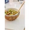 Mud Pie Water Hyacinth Serving Bowl Set, White/Tan, bowl 4.5″ x 10″ dia