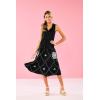 Mud Pie Women’s Bowden Embroidered Midi(Black)