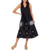 Mud Pie Women’s Bowden Embroidered Midi(Black)