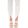 Mud Pie Women’s Frye Slit-Hem Pull on Jeans(White)