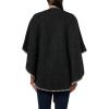 Mud Pie Women’s Hayword Blanket Poncho(Black)
