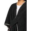 Mud Pie Women’s Hayword Blanket Poncho(Black)