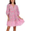Mud Pie Women’s Pace Tunic Dress(Pink)