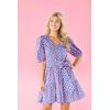 Mud Pie Womens Women’s Audra V-Neck Dress(Blush)