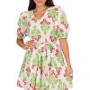 Mud Pie Womens Women’s Audra V-Neck Dress(White)