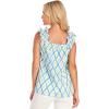 Mud Pie Womens Women’s Charlie Ruffle Top(Blue)