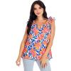 Mud Pie Womens Women’s Charlie Ruffle Top(Pink)