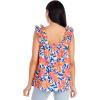 Mud Pie Womens Women’s Charlie Ruffle Top(Pink)