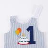 Mud Pie baby-boys Birthday Boy Seersucker Shortall(1)