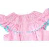 Mud Pie baby-girls Smocked Birthday Bubble(Pink Gingham)