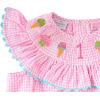 Mud Pie baby-girls Smocked Birthday Bubble(Pink Gingham)