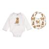 MUD PIE Baby Dog Breed Bodysuit and Bib Set, Aussie, 0-6 Months(Doodle)