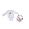 MUD PIE Baby Dog Breed Bodysuit and Bib Set, Aussie, 0-6 Months(German Shepherd)