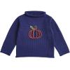 Mud Pie Baby Boys Kids Blue Pumpkin Rollneck Sweater(Blue)