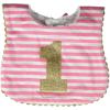 Mud Pie Baby Girl Birthday Bib, Stripe, One Size
