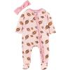 Mud Pie Baby Girl Sleeper(Pink Football)
