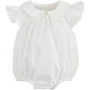 Mud Pie Baby Girls Children’s Collared Poplin Bubble(White)