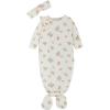 Mud Pie Baby Girls Children’s Ivory Pointelle Gown(Ivory Print)