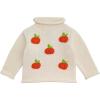 Mud Pie Baby Girls Kids Mini Pumpkin Rollneck Sweater(White)
