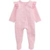 Mud Pie Baby Girls Mud Pie Baby Pink Quilted Bow Sleeper(Pink)