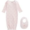 Mud Pie Baby Girls Mud Pie Kids Bow Print Gown and Bib Set