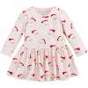 Mud Pie Baby-Girls Girls Dress(Pink Vintage Santa)
