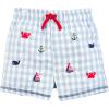 Mud Pie Boys Boys Swim Trunks(Gingham)