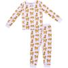 Mud Pie Children’s Dog Breed Toddler Pajama Set(White- Golden Doodle)