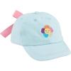Mud Pie Children’s Embroidered Hat with Bow(Blue Flower)