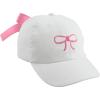 Mud Pie Children’s Embroidered Hat with Bow(White Bow)