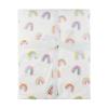 Mud Pie Children’s Nursery Chenille Blanket, Milky Rainbow, 34″ x 28″