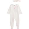 Mud Pie Girls Baby Dot Print Sleeper(White)