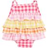Mud Pie Girls Girls Gingham Ruffle One Piece(Gingham Ruffle)