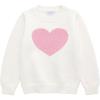 Mud Pie Girls Kids Valentine’s Day Heart Intarsia Sweater(White)