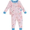 Mud Pie Girls Pink Firework Glow Pjs(Girl Firework Glow)