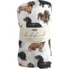 Mud Pie Golden Retriever Print Muslin Baby Swaddle Blanket, 47″ x 47″(Dachshund)