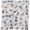 Mud Pie Golden Retriever Print Muslin Baby Swaddle Blanket, 47″ x 47″(French Bulldog)