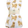 Mud Pie Golden Retriever Print Muslin Baby Swaddle Blanket, 47″ x 47″(Golden Doodle)