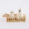 Mud Pie Halloween Ghost Salt & Pepper Set, assembled 3 1/4″ x 4 1/2″(Ghost)