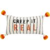 Mud Pie Halloween Pillow, 12″ x 6″, Happy Haunting(Creep It Real)