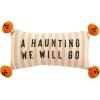 Mud Pie Halloween Pillow, 12″ x 6″, Happy Haunting(Haunting)