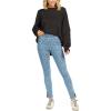 Mud Pie Jetta Zipper Womens Jeans, Large, Blue Leopard(Blue)