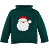 Mud Pie Kids Children Rollneck Santa Sweater(Green Santa)