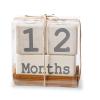 Mud Pie Milestone Blocks, White/Blue(Wood)