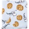 Mud Pie Muslin Swaddle, Milk and Cookies (Blue)(Blue)