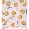 Mud Pie Muslin Swaddle, Milk and Cookies (Blue)(Pink)