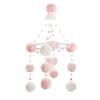 Mud Pie Pom Pom Stars and Clouds Celestial Crib Mobile – White and Grey, White/Grey(Pink)