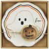 Mud Pie Stoneware Halloween Cookie Plate and Cutter Set 9.5″ diameter