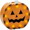 imageMud Pie Tin Pumpkin Lantern Rust 9quot x 95quot