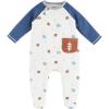 Mud Pie Unisex Football Baby Sleeper(White)
